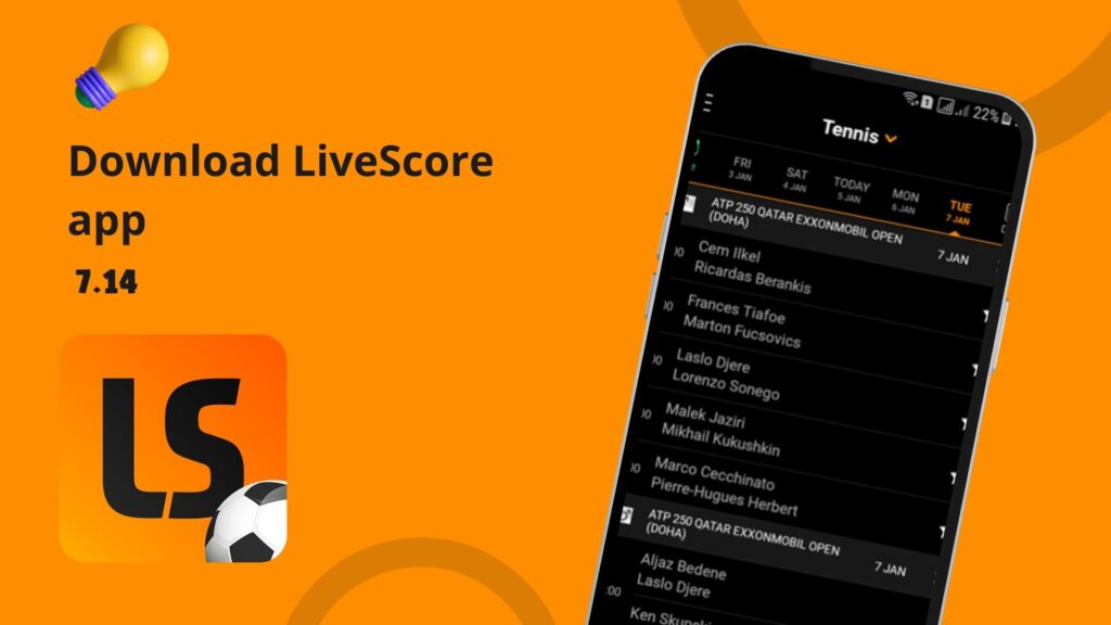 Download LiveScore Android iPhone for free, latest version