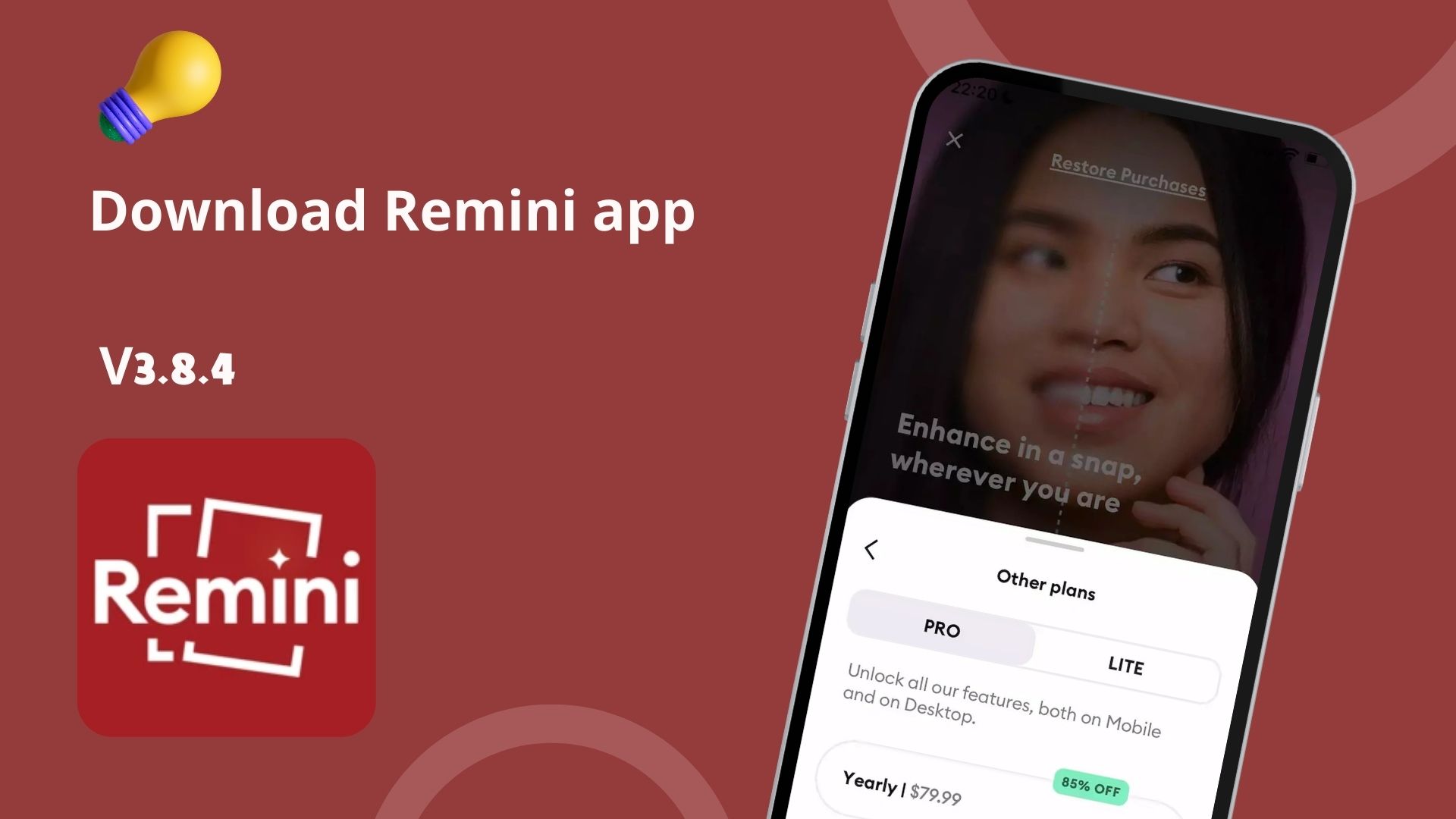 Download Remini app Android and iPhone for free, the latest version